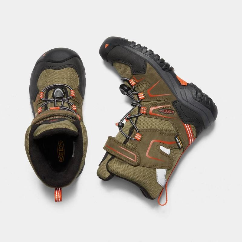 Keen Levo Waterproof Kışlık - Çocuk Kar Botu - Zeytin Yeşili/Siyah - Türkiye (528639TZG)